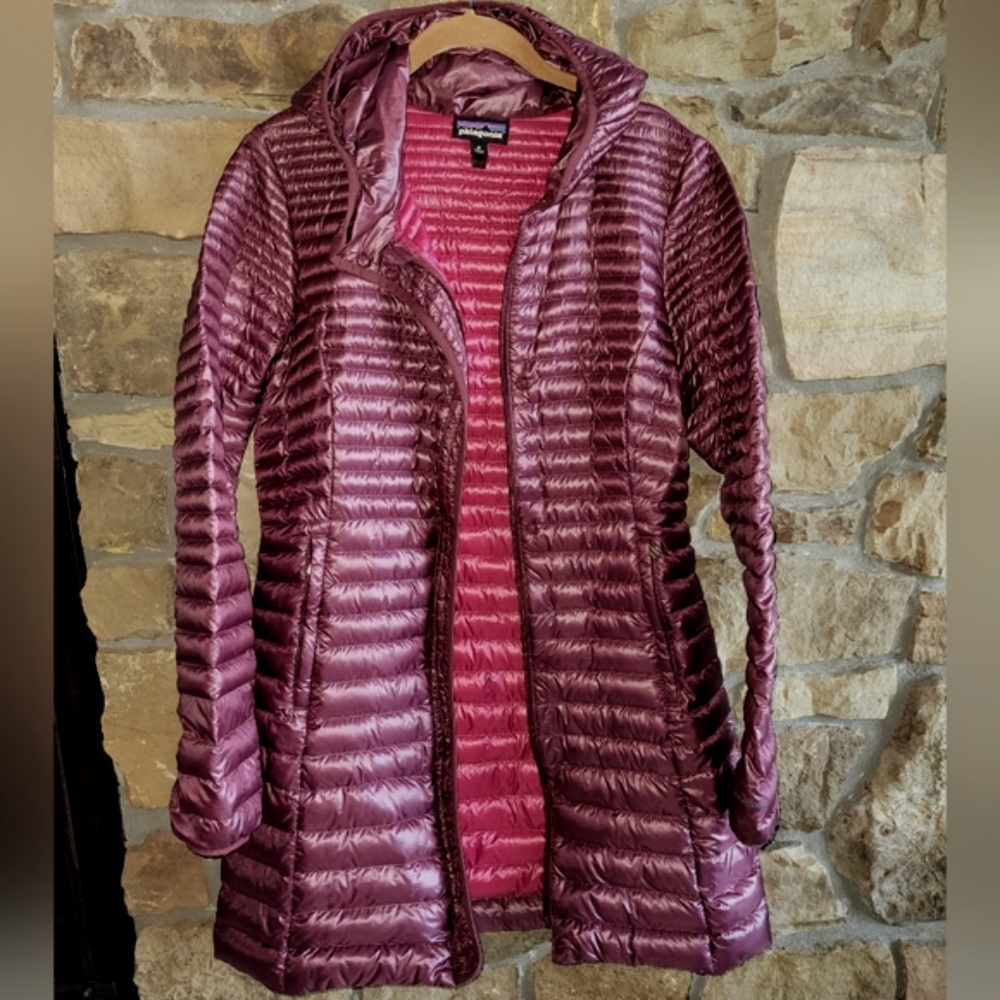Patagonia Lightweight Fiona Parka M Oxblood Red 600 Fill - Picture 2 of 13